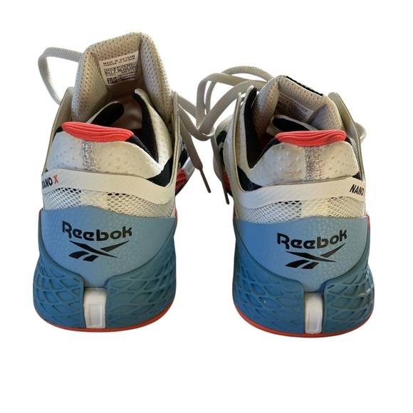 Reebok Nano X Tennis Cross Training Running Shoe White Blue Orange (Size 9.5) - Picture 8 of 16